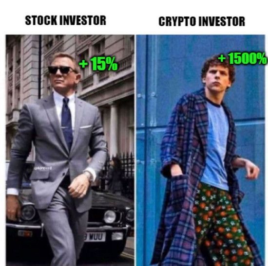 Stock vs. Crypto investor