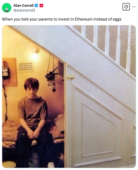 Told your parents to invest in ETH