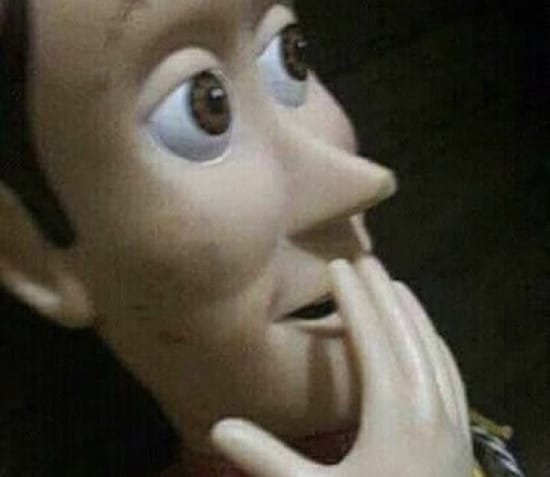 Toy Story Woody gasps