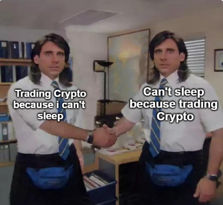 Trading crypto means no sleep