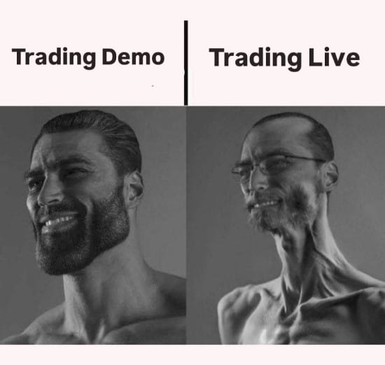 Trading demo vs. live