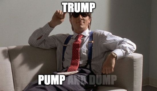 Trump pump and dump meme