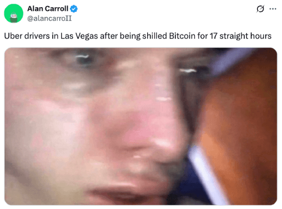 Uber drivers being shilled Bitcoin