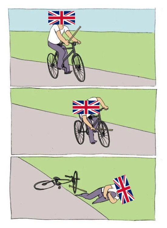 UK bike fall meme