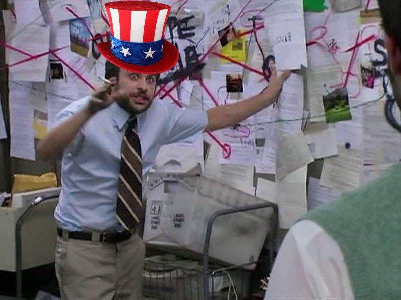 Uncle Sam always sunny conspiracy meme