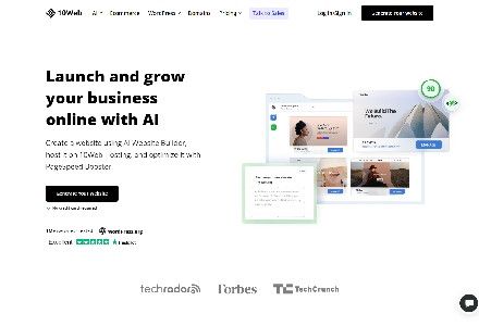 10Web - Build Your Website Using AI Writing, SEO, and eCommerce Tools