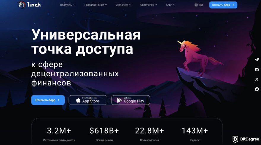 1inch отзывы: главная страница.