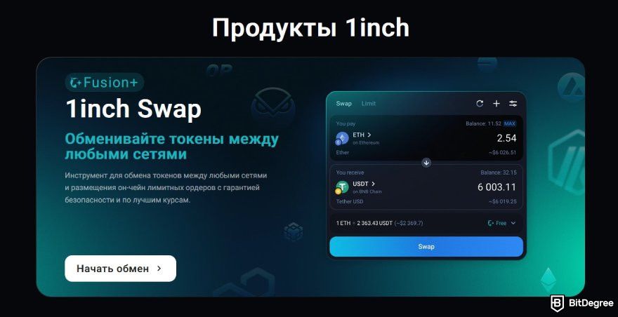 1inch отзывы: своп fusion+.