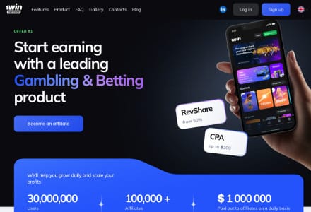 1win Partners - High CPA Rewards, Lifetime RevShare