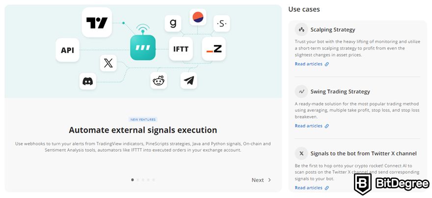 3Commas review: Signal bot.