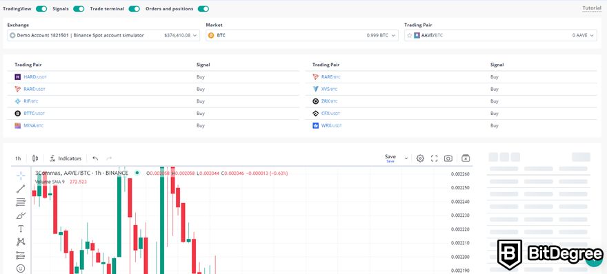 3Commas review: SmartTrade layout.