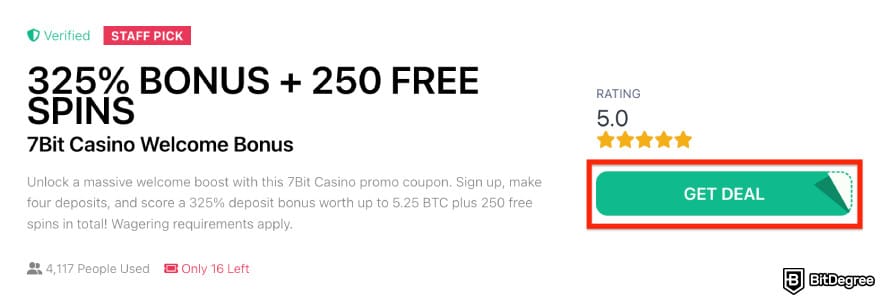 7Bit Casino promo code: an example coupon code.