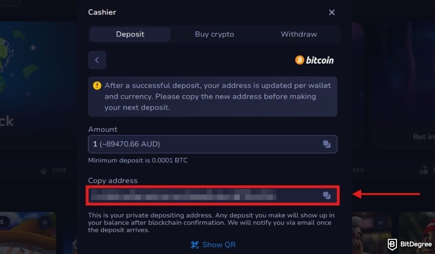 7Bit Casino review: the deposit window for Bitcoin on 7Bit Casino. 7Bit Casino review: the deposit window for Bitcoin on 7Bit Casino.