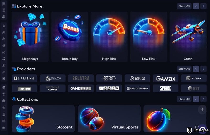 7Bit Casino review: 7Bit Casino interface. 7Bit Casino review: 7Bit Casino interface.