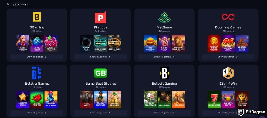 7Bit Casino review: some game providers on 7Bit Casino. 7Bit Casino review: some game providers on 7Bit Casino.