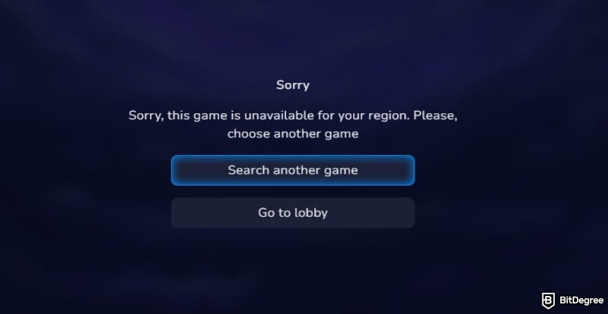 7Bit Casino review: message for unavailable games on 7Bit Casino. 7Bit Casino review: message for unavailable games on 7Bit Casino.