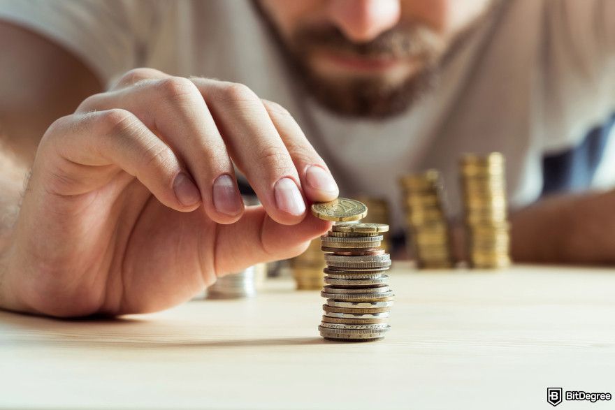 AI impact on jobs: man counting coins.