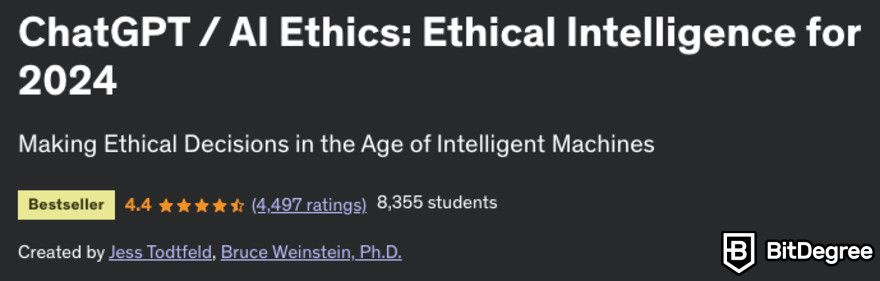 AI jobs: AI ethics course banner.