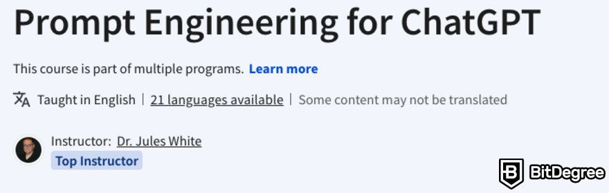 AI jobs: prompt engineering course banner.