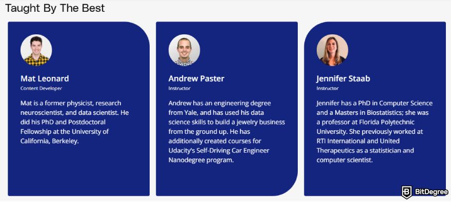 AI programming course: AI Programming with Python course instructors.