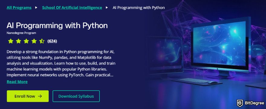 AI programming course: AI Programming with Python from Udacity.