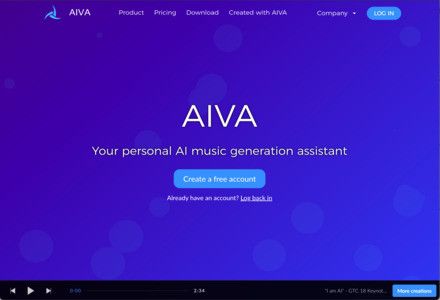 AIVA - Versatile AI Music Generator AIVA - Versatile AI Music Generator