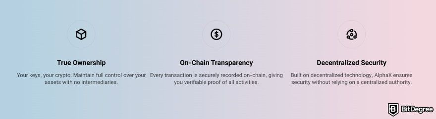 AlphaX review: security and transparency features.