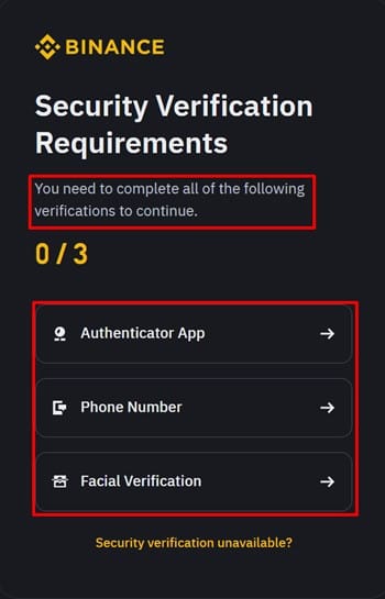 Altrady review: Binance verification requirements.