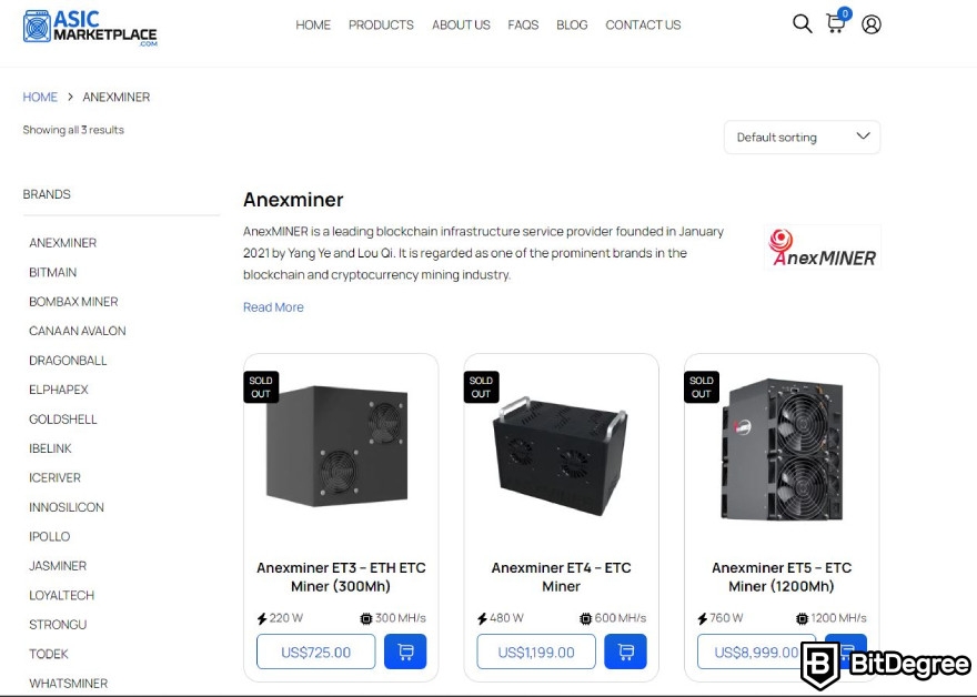 ASIC Marketplace reviews: ASIC miners only.