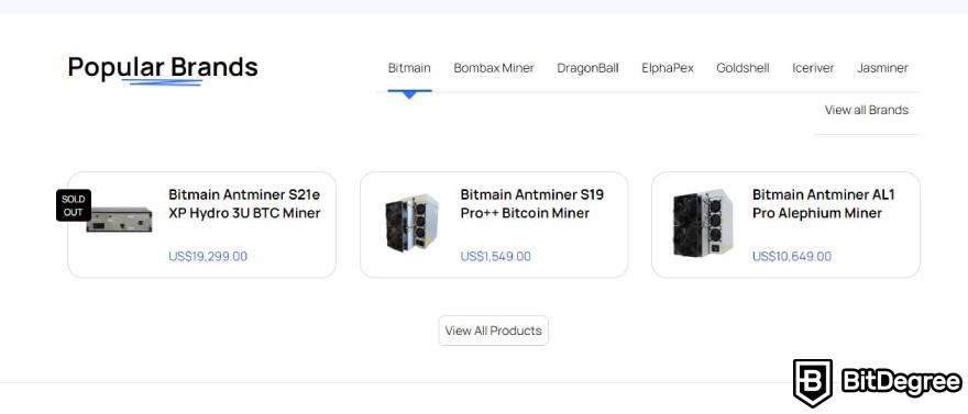 ASIC Marketplace reviews: popular miner models.