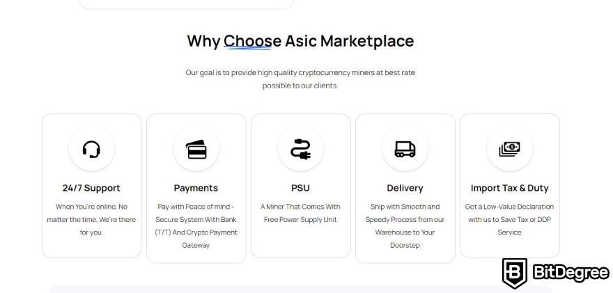 ASIC Marketplace reviews: platform advantages.