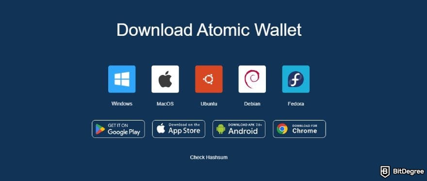 Atomic Wallet review: a list of Atomic wallet supported operating systems.