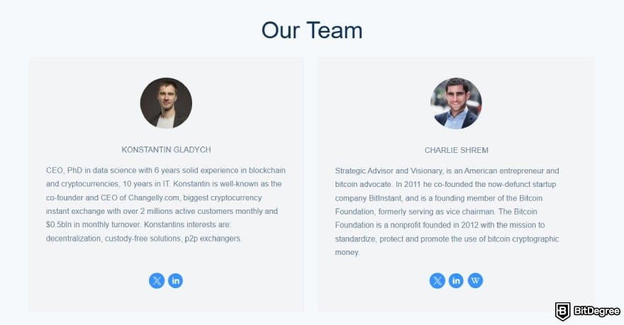 Atomic Wallet review: the profiles for Atomic wallet founders.