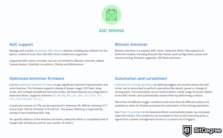 Awesome Miner review: a preview of Awesome Miner's ASIC mining features.