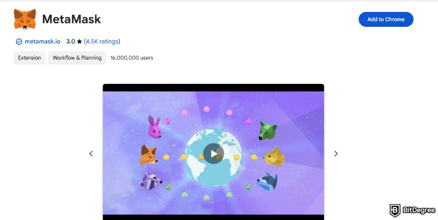 Axie Infinity review: MetaMask browser extension.