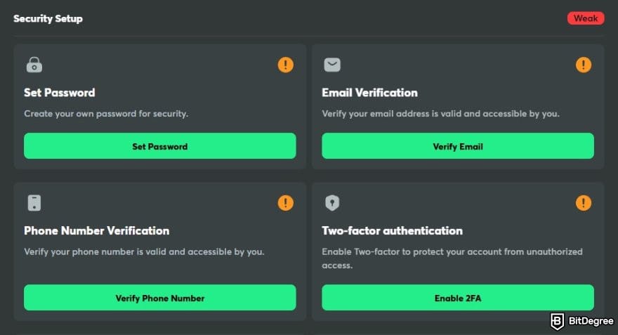 BC.GAME review: some of BC.GAME's security features.