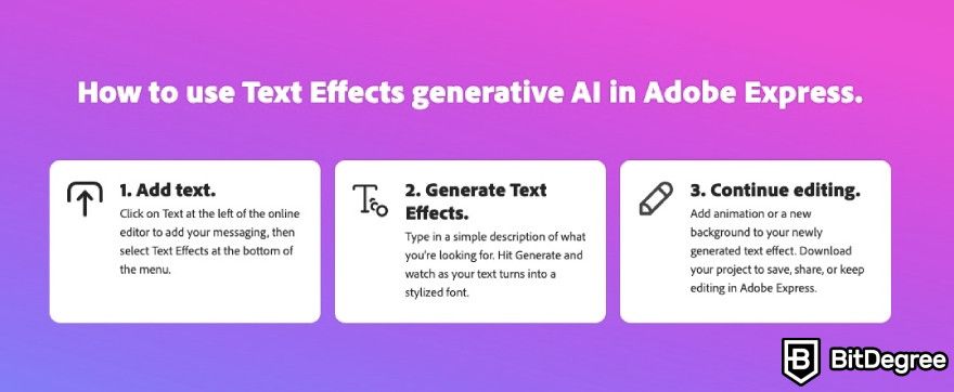 Best AI art generator: How to create text effect with generative AI in Adobe Express.