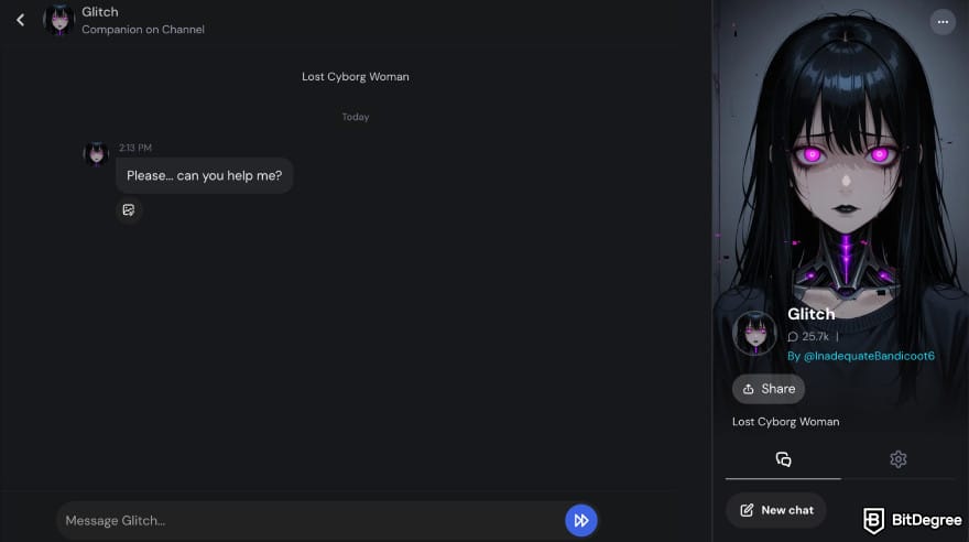 Best AI chatbot: and example of a chat with a Channel AI companion. Best AI chatbot: and example of a chat with a Channel AI companion.