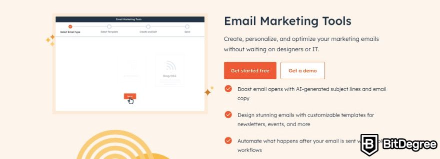 Best AI marketing tools: HubSpot Email Marketing Tool.