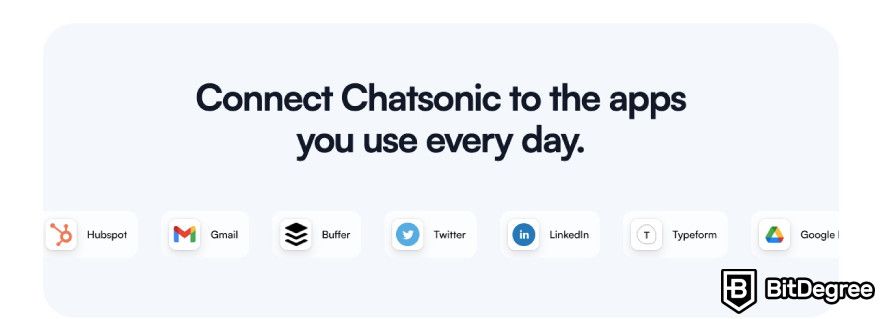 Best AI marketing tools: Chatsonic integration options.