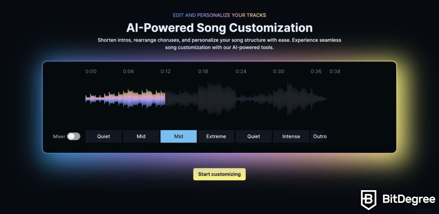 Best AI image generator: Soundraw website.