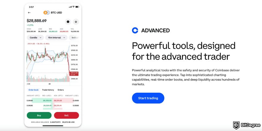 Best altcoin exchange: Coinbase Advanced platform.
