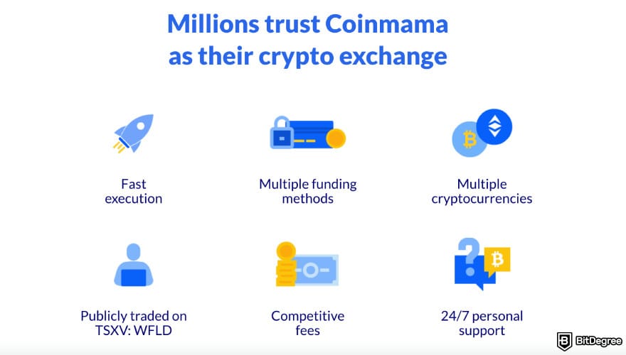 Best altcoin exchange: Coinmama pros.