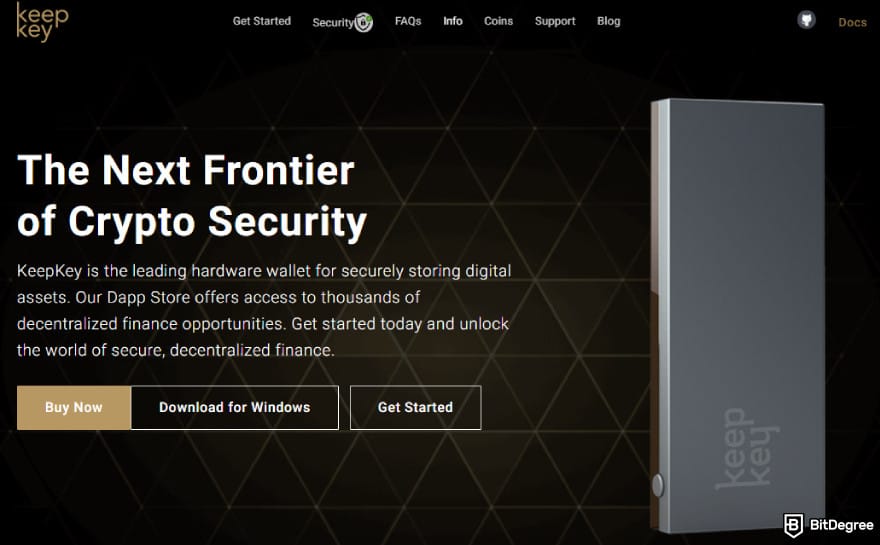 Best altcoin wallets: Keepkey website.
