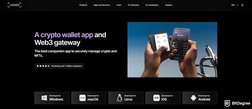 Best Arbitrum wallet: download Ledger Live via the official website.