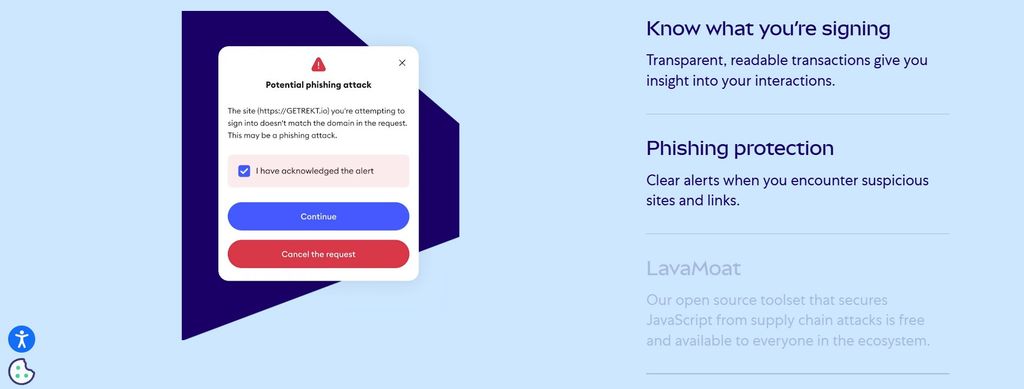 Best Arbitrum wallet: MetaMask security features.