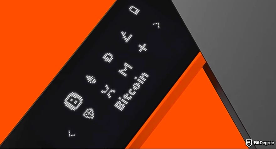 Best AVAX wallet: a screenshot of Ledger Nano X display.