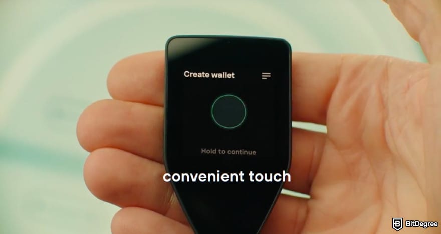 Best AVAX wallet: a screenshot of Trezor Safe 5 screen.