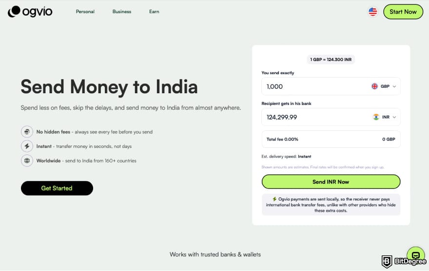 Best bank in India: a screenshot of Ogvio fee calculator. Best bank in India: a screenshot of Ogvio fee calculator.