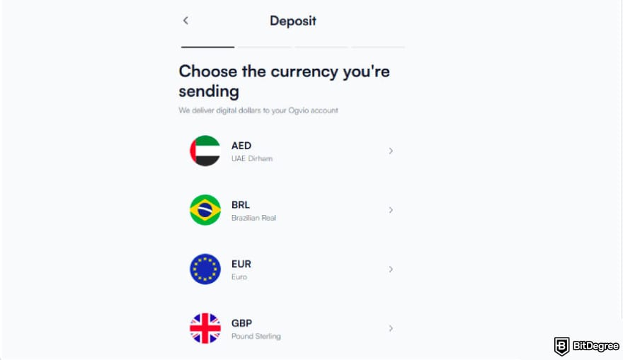 Best bank in Nigeria: select NGN as the currency you want to receive in Ogvio.